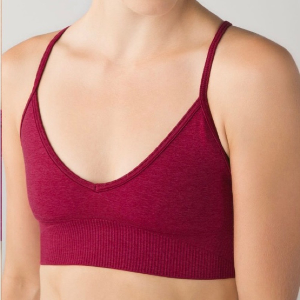 Lululemon Ebb to Street Bra in Heathered Bumble Berry Size 6